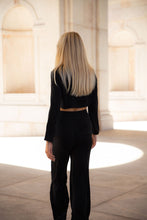 Load image into Gallery viewer, Anaphe Blazers Cropped Ultra Light Weight Silk Blazer - Classic Black
