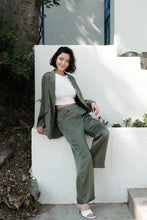 Load image into Gallery viewer, Anaphe Blazers Forest Green Ultra Light Weight Silk Blazer
