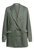 Load image into Gallery viewer, Anaphe Blazers Forest Green Ultra Light Weight Silk Blazer
