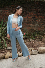 Load image into Gallery viewer, Anaphe Blazers Forget Me Not Blue Ultra Light Weight Silk Blazer
