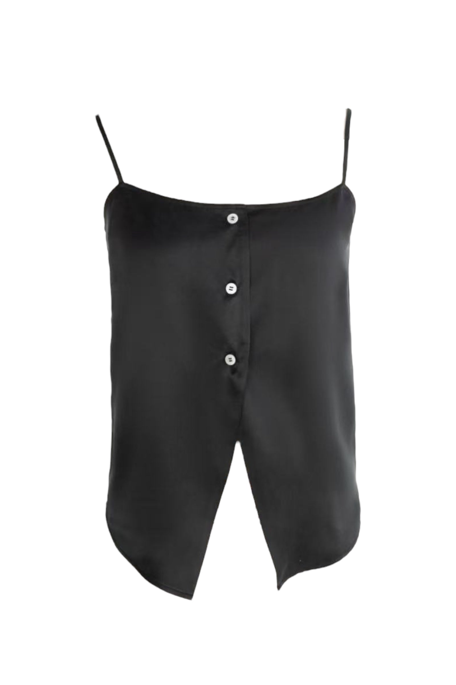 Anaphe Camisole Black / XS Cult Button Up Silk Camisole Top