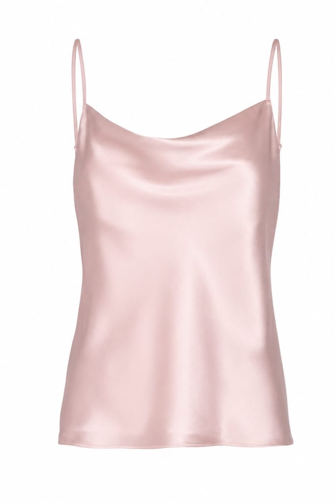 Anaphe Camisole Cowl Camisole Glossy Blush Pink - 19momme