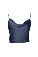 Load image into Gallery viewer, Anaphe Camisole Hera Cross Open Back Cowl Camisole - French Navy
