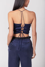 Load image into Gallery viewer, Anaphe Camisole Hera Cross Open Back Cowl Camisole - French Navy
