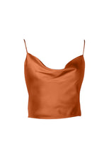 Load image into Gallery viewer, Anaphe Camisole Hera Cross Open Back Cowl Camisole - Sienna
