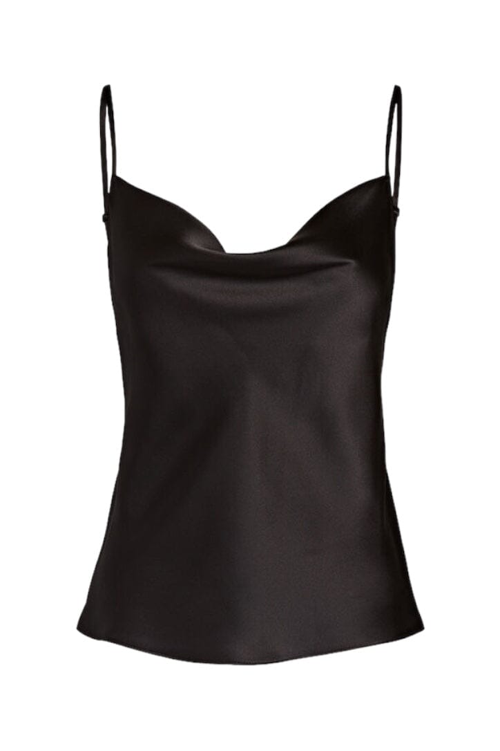 Anaphe Camisole Silk 60s Cowl Cami - Classic Black