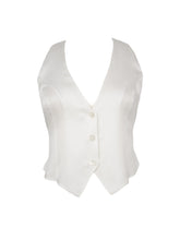 Load image into Gallery viewer, Anaphe Camisole Soft Tailoring Halter Waistcoat - White
