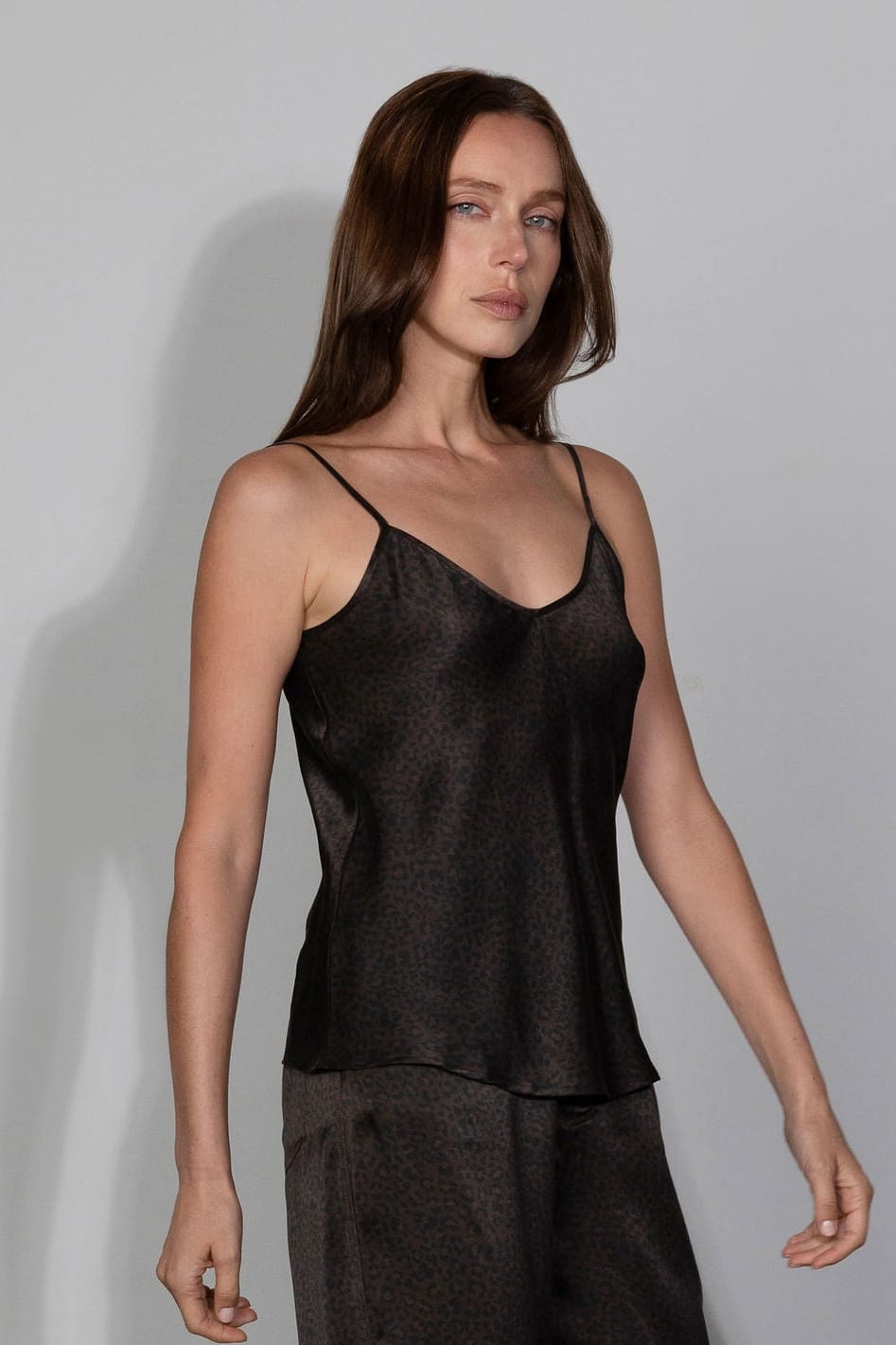 Anaphe Camisole V Silk Camisole - Panther
