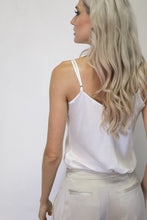 Load image into Gallery viewer, Anaphe Camisole V Silk Camisole Top White
