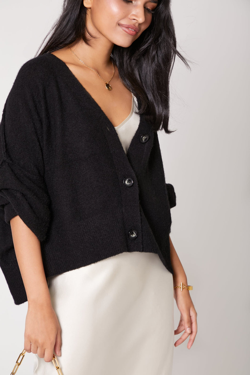 Anaphe Knitwear & Layering Baby Alpaca Sustain Cardigan - Classic Black
