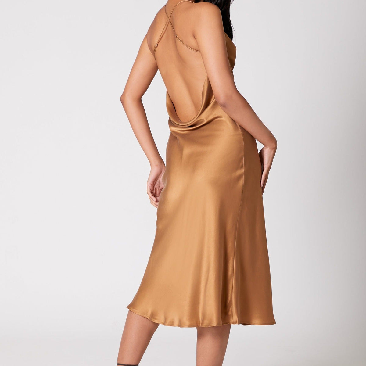 Icon Silk Slip Dress - Brushed Gold - Last Chance Archive
