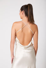 Load image into Gallery viewer, Anaphe Long Cowl Dress Icon Silk Slip Dress - Sand

