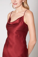 Load image into Gallery viewer, Anaphe Long Cowl Dress S Silhouette Silk Cowl Slip Dress - Red Wine
