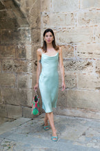 Load image into Gallery viewer, Anaphe Long Cowl Dress S Silhouette Silk Cowl Slip Dress - Sea Green
