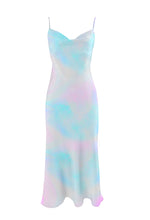 Load image into Gallery viewer, Anaphe Long Cowl Dress Silhouette Silk Cowl Slip Dress - Aurora
