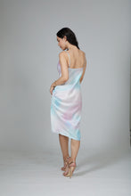 Load image into Gallery viewer, Anaphe Long Cowl Dress Silhouette Silk Cowl Slip Dress - Aurora
