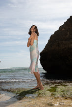 Load image into Gallery viewer, Anaphe Long Cowl Dress Silhouette Silk Cowl Slip Dress - Aurora
