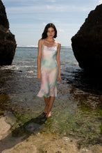 Load image into Gallery viewer, Anaphe Long Cowl Dress Silhouette Silk Cowl Slip Dress - Aurora
