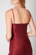 Load image into Gallery viewer, Anaphe Long Cowl Dress Silhouette Silk Cowl Slip Dress - Red Wine
