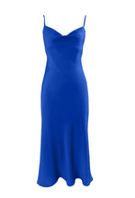Load image into Gallery viewer, Anaphe Long Cowl Dress XS Silhouette Silk Cowl Slip Dress - Amalfi Cobalt Blue
