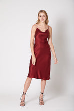 Load image into Gallery viewer, Anaphe Long Cowl Dress XS Silhouette Silk Cowl Slip Dress - Red Wine

