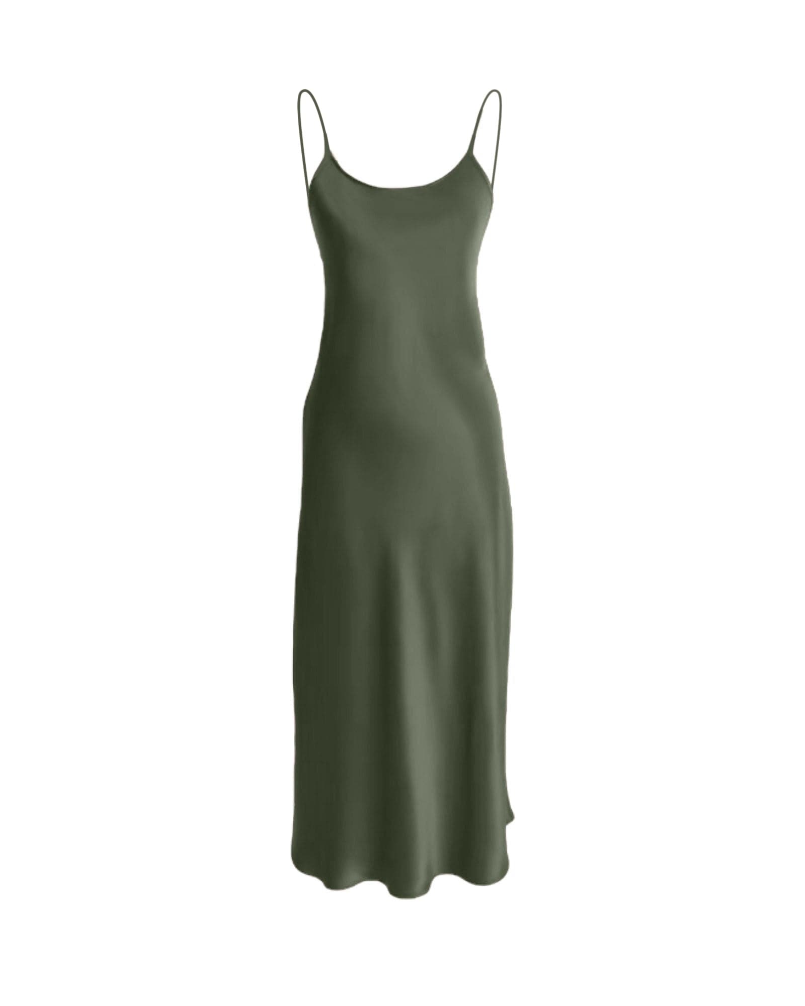 Anaphe Long Dress Eucalyptus Green / XS Harlow Scoop Slip Dress - Sandwashed Silk