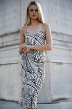 Load image into Gallery viewer, Anaphe Long Dress M V Silk Slip Dress - Palm Print
