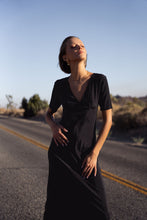Load image into Gallery viewer, Anaphe Long Dress Mira Crepe Silk Bias Cut Dress - Classic Black
