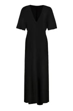 Load image into Gallery viewer, Anaphe Long Dress Mira Crepe Silk Bias Cut Dress - Classic Black
