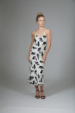 Load image into Gallery viewer, Anaphe Long Dress V Silk Slip Dress - Koi Print
