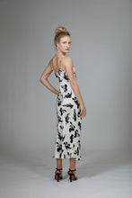 Load image into Gallery viewer, Anaphe Long Dress V Silk Slip Dress - Koi Print
