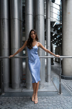 Load image into Gallery viewer, Anaphe Long Dress V Silk Slip Dress Lavender Haze
