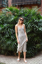 Load image into Gallery viewer, Anaphe Long Dress V Silk Slip Dress Length Polka Dot Print
