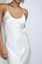 Load image into Gallery viewer, Anaphe Long Dress V Silk Slip Dress - Sand
