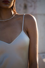 Load image into Gallery viewer, Anaphe Long Dress V Silk Slip Dress - Sand
