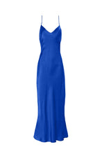 Load image into Gallery viewer, Anaphe Long Dress XS V Silk Slip Dress - Amalfi Cobalt Blue
