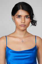 Load image into Gallery viewer, Anaphe Mini Cowl Dress 60s Silk Cowl Mini Slip Dress - Amalfi Cobalt Blue
