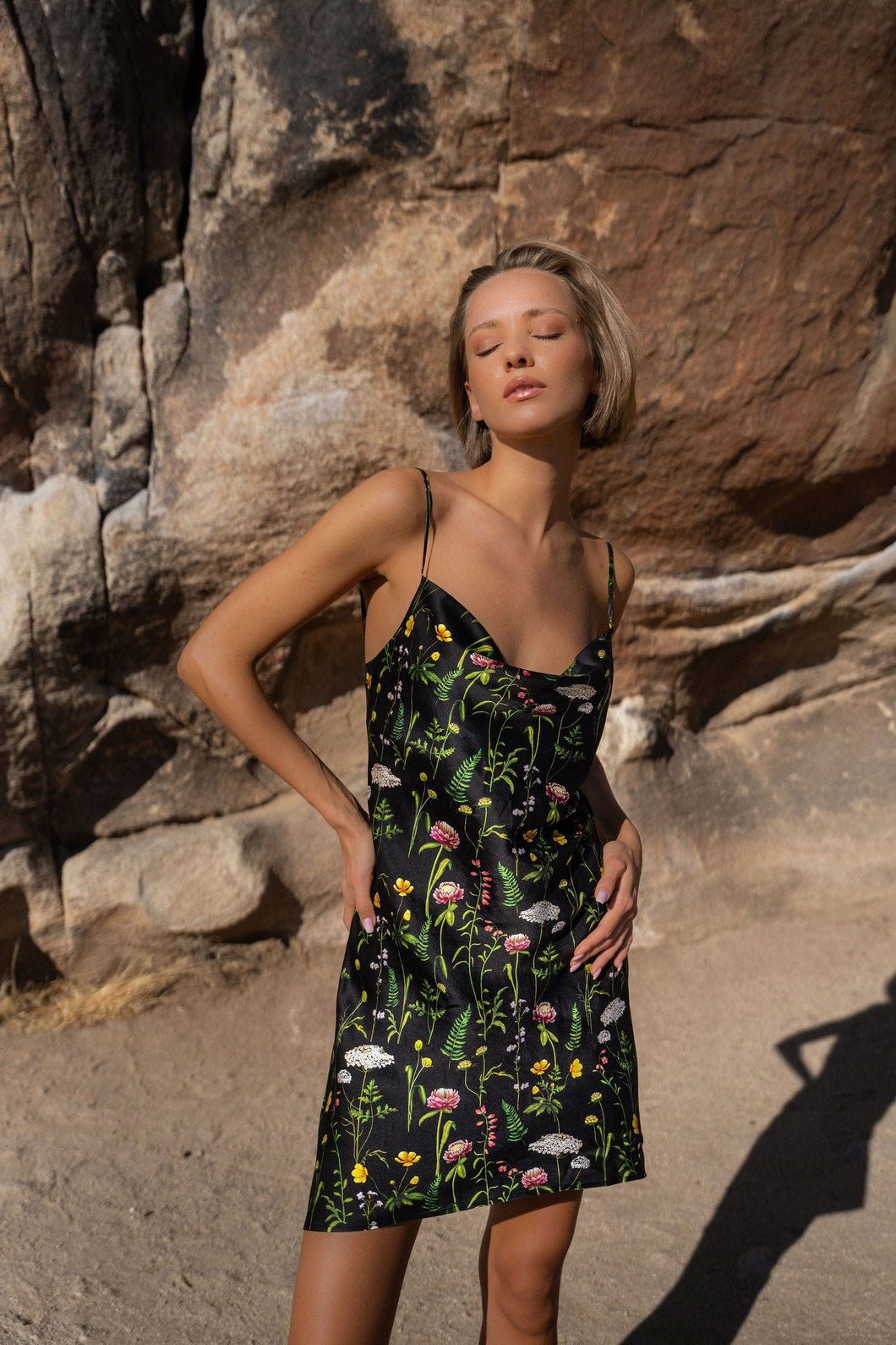 Cowl mini slip dress store