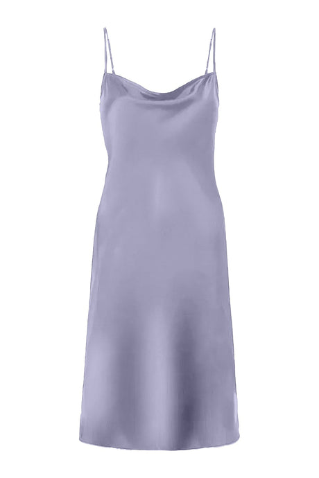 Anaphe Mini Cowl Dress 60s Silk Cowl Mini Slip Dress Lilac