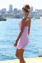 Load image into Gallery viewer, Anaphe Mini Cowl Dress 60s Silk Cowl Mini Slip Dress - Peony Pink
