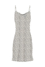 Load image into Gallery viewer, Anaphe Mini Cowl Dress 60s Silk Cowl Mini Slip Dress Polka Dots
