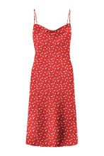 Load image into Gallery viewer, Anaphe Mini Cowl Dress 60s Silk Cowl Mini Slip Dress - Wildflower Print
