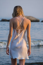 Load image into Gallery viewer, Anaphe Mini Cowl Dress XS Mykonos Mini Strappy Backless Silk Dress - White
