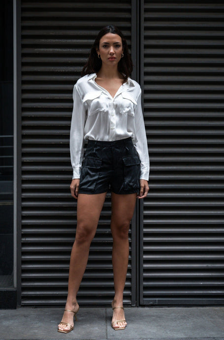 Anaphe Pants & Shorts 90s Cargo Silk shorts - Classic Black