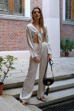 Load image into Gallery viewer, Anaphe Pants &amp; Shorts High-Waist Silk Pant - Sand - 31&quot; Long Length
