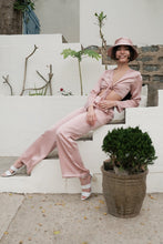 Load image into Gallery viewer, Anaphe Pants &amp; Shorts High-Waisted Silk Pant - Barely Pink - 31&quot; Long Length

