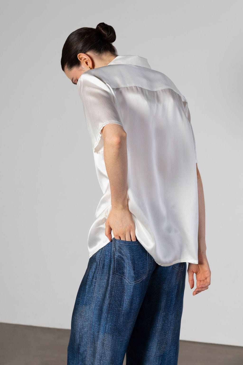 Anaphe Pants & Shorts Jeans But Silk - Dark Denim Print