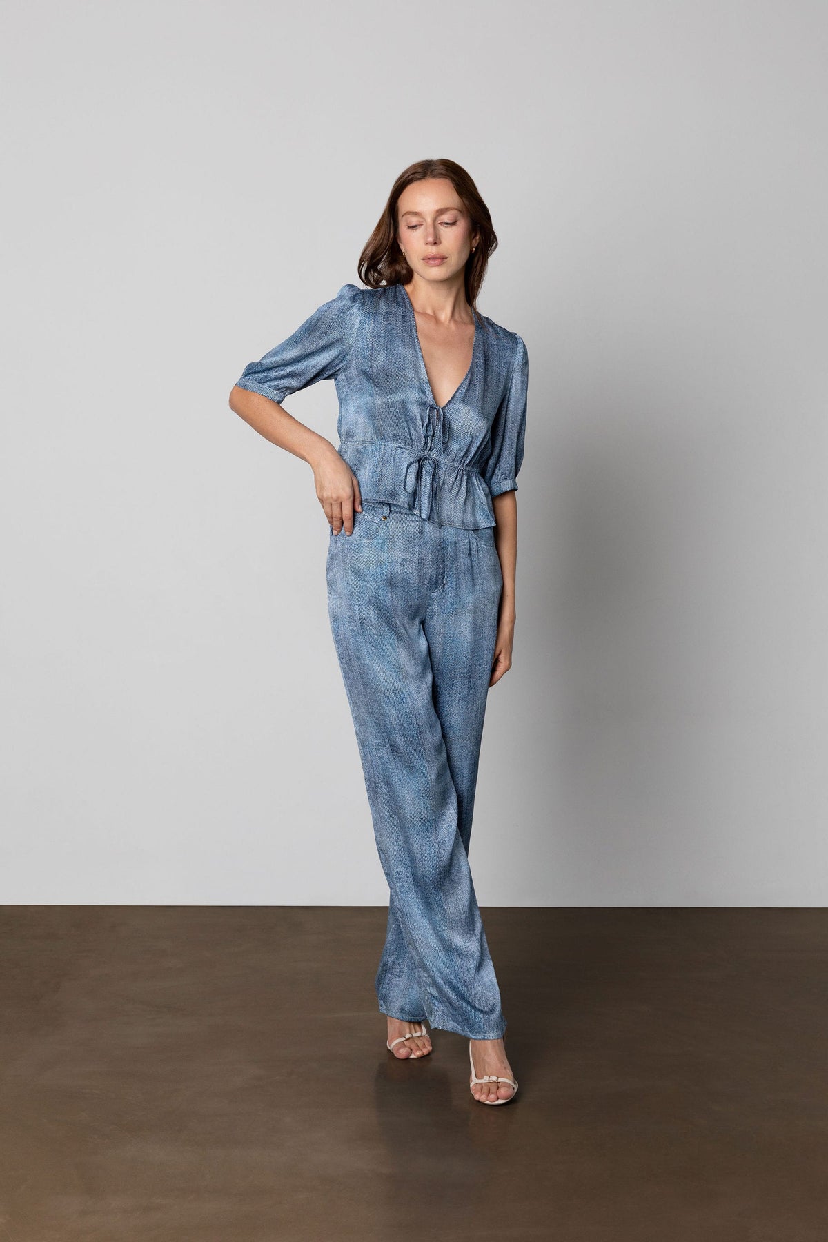 Anaphe Pants & Shorts Jeans But Silk - Indigo Acid Wash Denim