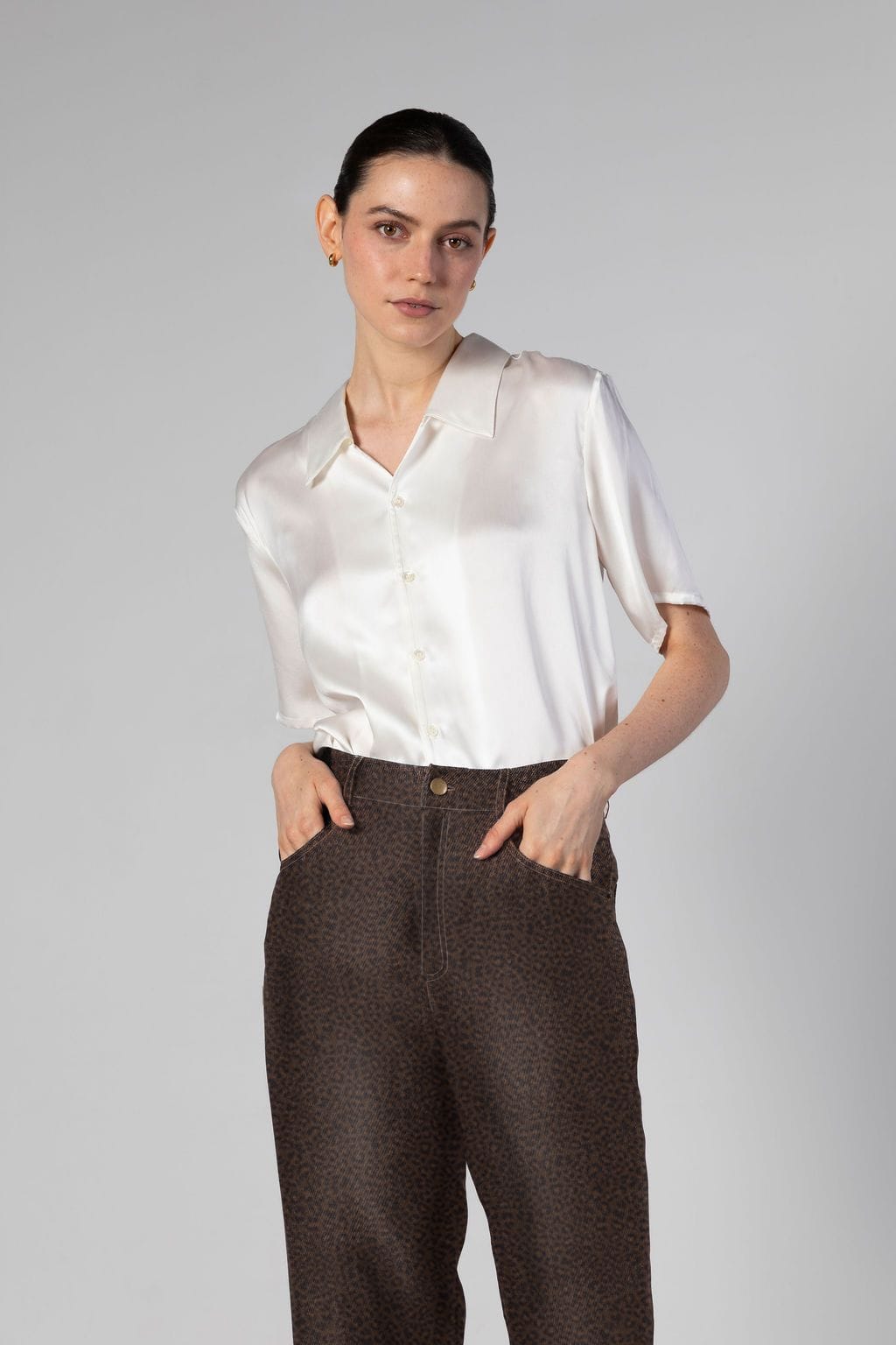 Anaphe Pants & Shorts Jeans But Silk - Panther Print