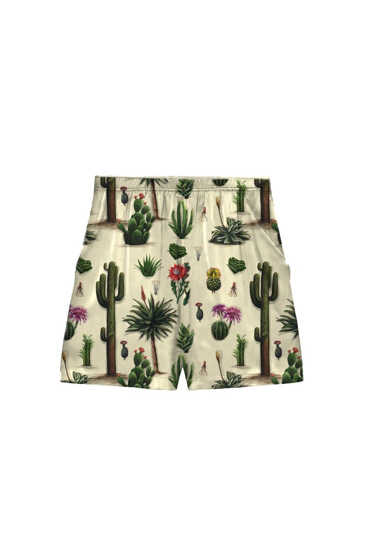 Anaphe Pants & Shorts S/M Cactus Print Silk Shorts